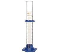 stonylab Cilindro Graduado, Cilindro Medidor Graduado de Vidrio Borosilicato para Laboratorio con Base Hexagonal de Plástico y Collar Protector, 100 ml