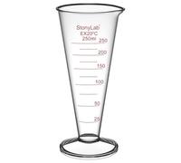 stonylab Cilindro Graduado de Vidrio Borosilicato, 1Pack con Boca Ancha y Pico Vertedor para Medición Precisa, 250 ml