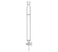 stonylab Columna de Cromatografía de Vidrio de Borosilicato, Chromatography Column Junta de 24/40 con Disco Fritado y Llave de Paso PTFE, 300 mm Longitud Efectiva y 30 mm O.D de Columna