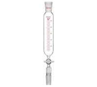 stonylab Embudo de adición, Embudo de Goteo Graduado de Vidrio de Borosilicato Junta 24/40 con Llave de Paso de PTFE para Laboratorio Embudo Adicional, 100 ml