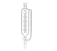 stonylab Embudo Graduado de Adición de Presión Graduado, Addition Funnel Dropping Funnel Embudo de Goteo de Vidrio de Borosilicato con Tapón PTFE para Laboratorio (24/40 Joint, 500 ml)