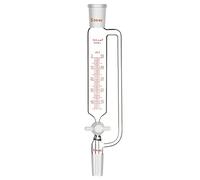 stonylab Embudo Graduado de Adición de Presión Graduado, Addition Funnel Dropping Funnel Embudo de Goteo de Vidrio de Borosilicato con Tapón PTFE para Laboratorio (24/40 Joint, 50 ml)