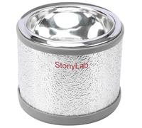 stonylab Frasco de Dewar, Matraz de Dewar de Vidrio Borosilicato Hemisférico con Base de Aluminio, Profundidad Interior de 90 mm y Diámetro Interior de 124 mm, Dewar Flask para Laboratorio - 500 ml