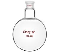 StonyLab Frasco RBF de borosilicato vidrio redondo, cuello redondo, 500mL, con junta exterior estándar 19/22-500ml