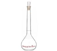 stonylab Frascos Volumétricos de Laboratorio, Matraz Aforado Clase A con Tapón de Vidrio, Matraz Aforado de Pared Pesada de Vidrio de Borosilicato Tolerancia, ±0,05ml, 50ml