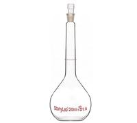 stonylab Frascos Volumétricos de Laboratorio, Matraz Aforado Clase A con Tapón de Vidrio, Matraz Aforado de Pared Pesada de Vidrio de Borosilicato Tolerancia, ±0,25ml, 500ml