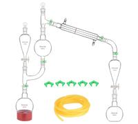 stonylab Kit de Destilación de 500 ml, Aparato de Destilación de Vidrio de Borosilicato para Extracción, 24/40, Material de Laboratorio