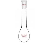 stonylab Kjeldahl Flask, Matraz de Laboratorio de Cuello Largo de Pared Pesada Vidrio de Borosilicato Fondo Redondo Kjeldahl Flask con 24/40 Articulación Exterior Cónica Estándar, 100 ml