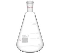 stonylab Matraz Erlenmeyer de Cristal 24/40, Erlenmeyer Flask Frasco de Laboratorio de Pared Gruesa de Vidrio de Borosilicato con Junta Exterior Cónica Estándar 24/40-1L