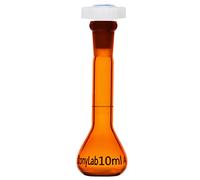 stonylab Matraz Volumétrico de Vidrio, Clase A Matraz Volumétrico Marrón con Tapón de Vidrio, Tolerancia del Matraz Aforado Ámbar de Pared Pesada de Vidrio de Borosilicato ±0,02 ml - 10 ml