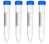 stonylab Micro Tubo de Centrífuga, 15ml Polipropileno Graduado Transparente Plástico Centrífuga Vials con Tapa Plana a Presión, Tubos de Ensayo Micro Centrifuge Tubes (15ml, 50 Packs)