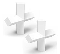 stonylab Paquete de 2 Barras Magnéticas de Agitación en Forma de Cruz, 40 x 10 mm Revestidas de PTFE Barras Magnéticas de Agitación Blancas para Agitadores