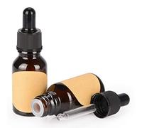 stonylab Paquete de 2 Frascos Cuentagotas de Vidrio de 15 ml, Frasco Vacío Marrón con Gotero de Vidrio, Tapón Interior y Etiqueta para Soluciones de Laboratorio