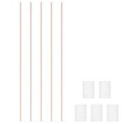 stonylab Paquete de 5 Placa de Aluminio, 99.99% 1 * 10 * 15 mm Electrodo de Lámina de Metal Plano de Ánodo de Aluminio con Alambre de Cobre para Investigación de Laboratorio Celular