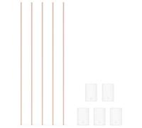 stonylab Paquete de 5 Placa de Hierro, 99.99% 1 * 10 * 15 mm Electrodo de Lámina de Metal Plano de Ánodo de Hierro con Alambre de Cobre para Investigación de Laboratorio Celular