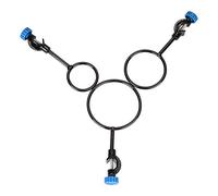 stonylab Set de Anillo de Soporte de Retorta, 3 Piezas Anillo de Soporte de Lab de Hierro con Cabeza de Jefe de Diámetro 60mm 80mm 100mm para Experimentos de Laboratorio, Resistente a la Corrosión