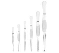stonylab Set de Pinzas Planas de Precisión, 6 Piezas de Acero Inoxidable, 12,5-25 cm de Largo, Ideal para Trabajo de Laboratorio y Precisión