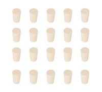 stonylab Tapones de Goma Sólida, 20-Pack 0# - 13mm x 17mm x 25mm - Blanco Tapones de Sello de Lab, Adapta a Todos los Matraces de Fondo Redondo stonylab con 19/22 Junta