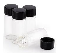 stonylab Viales de Muestra de Cristal Transparente con Tapa, Tapón de Rosca Frascos de Muestras, Botella Reactivo de Muestras de Líquido con Cierre de Tapa (10ml (42 Packs))