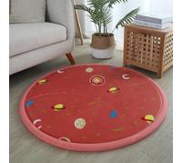 Stoolzfaid Alfombra Redonda De Pelo Corto,Suaves para HabitacióN Tapete De Actividades,Alfombra De Juego De Forro Polars De Corals,Sencillos Y Elegante,para Habitacion Oficina