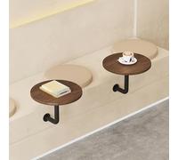 Stoolzfaid Mesa De Centro En Forma De L Montada En La Pared,Mesas De Centro PequeñAs De Pared,Mesa Auxiliar Redonda para Pub,Mesa De Bar Montada En La Pared,FáCil Instalar,para Uso Interiores