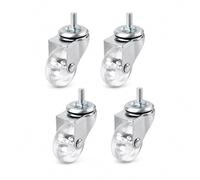 Stoolzfaid Ruedas Pivotantes para Mueble,Ruedas Giratorias De VáStago De para Muebles,Ruedas Giratorias Transparentes,Gran Capacidad De Carga,Apto para Uso En Interiores O Exteriores