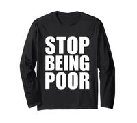 Stop Being Poor Y2K Aesthetic Trendy Manga Larga