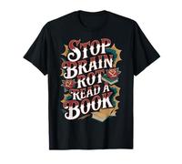 Stop Brain Rot Read A Book Lector de ratón de Biblioteca Camiseta