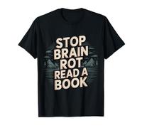Stop Brain Rot Read A Book Lector de ratón de Biblioteca - Camiseta