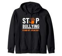 Stop Bullying Stand Up Speak out, Maestra del Día de la Unidad de Orange Sudadera con Capucha