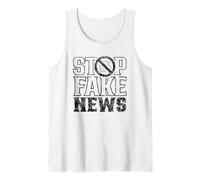Stop Fake News Derechos de periodistas Periodismo Libertad de Prensa Camiseta sin Mangas