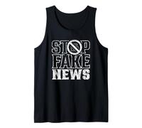 Stop Fake News Derechos de periodistas Periodismo Libertad de Prensa Camiseta sin Mangas