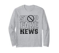 Stop Fake News Derechos de periodistas Periodismo Libertad de Prensa Manga Larga