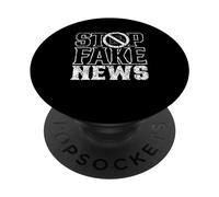 Stop Fake News Derechos de periodistas Periodismo Libertad de Prensa PopSockets PopGrip Adhesivo