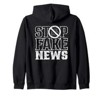 Stop Fake News Derechos de periodistas Periodismo Libertad de Prensa Sudadera con Capucha