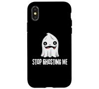 Stop Ghosting Me Lindo Fantasma de Halloween Carcasa para iPhone X/XS
