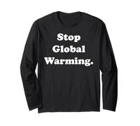 Stop Global Warming Climate Change Awareness Manga Larga