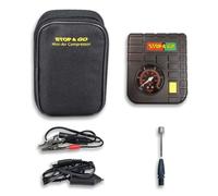 Stop & Go RCP - Mini compresor de Aire Compacto con Adaptador de Coche de 12 V y luz LED integrada para Motocicleta, Scooter, ATV, UTV, Carrito de Golf y cortacésped