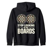 Stop Looking at My Boards Dart Player Dartboard Funny Darts Sudadera con Capucha
