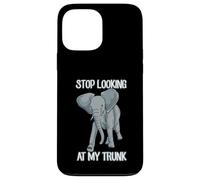 Stop Looking At My Trunk Funny Elephant Pun Design Carcasa para iPhone 13 Pro MAX