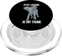 Stop Looking At My Trunk Funny Elephant Pun Design PopSockets PopGrip para MagSafe