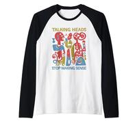 Stop Making Sensee Talking Heads Retro Diseño divertido Camiseta Manga Raglan