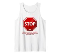 Stop - No Man Comes To The Father John 14:6 Warning Sign Camiseta sin Mangas