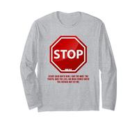 Stop - No Man Comes To The Father John 14:6 Warning Sign Manga Larga