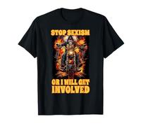 Stop Sexism Or I Will Get Involved Cringe Skeleton Camiseta