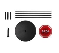 Stop Sign - LED Warning Signal with Stand for Safety Control | Flashing Light Sensor Alert Design, Parking Garage Road Driveway Outdoor Traffic Indicator for Home Mall Pathway Use