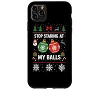 Stop Starring At My Balls -Meme Navideño Divertido con Bolas Carcasa para iPhone 11 Pro MAX