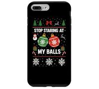 Stop Starring At My Balls -Meme Navideño Divertido con Bolas Carcasa para iPhone 7 Plus/8 Plus