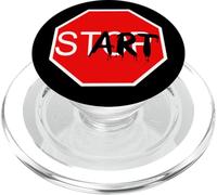 Stop Start Graffiti Design Statement Motivation Gym PopSockets PopGrip para MagSafe