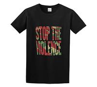 Stop The Violence BDP Boogie Down Productions Hip Hop Unisex 100% Cotton Short-Sleeve T-Shirts Black XXXL